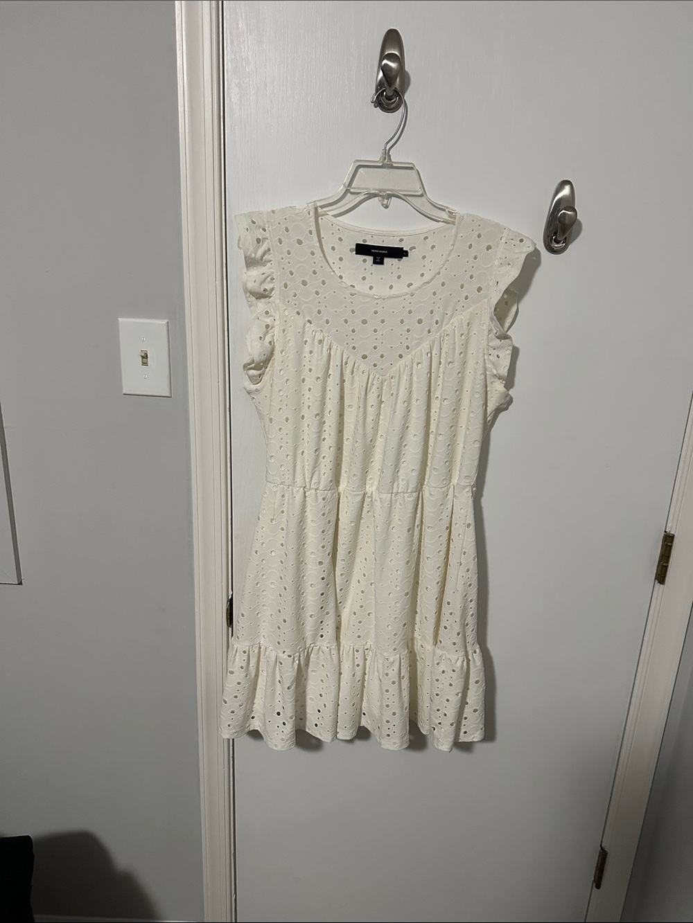 Vero Moda Cream Eyelet Mini Dress